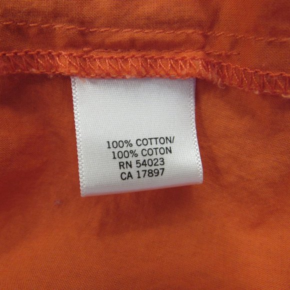 Womens Tank Top Sz M Orange Button Front - Picture 10 of 11